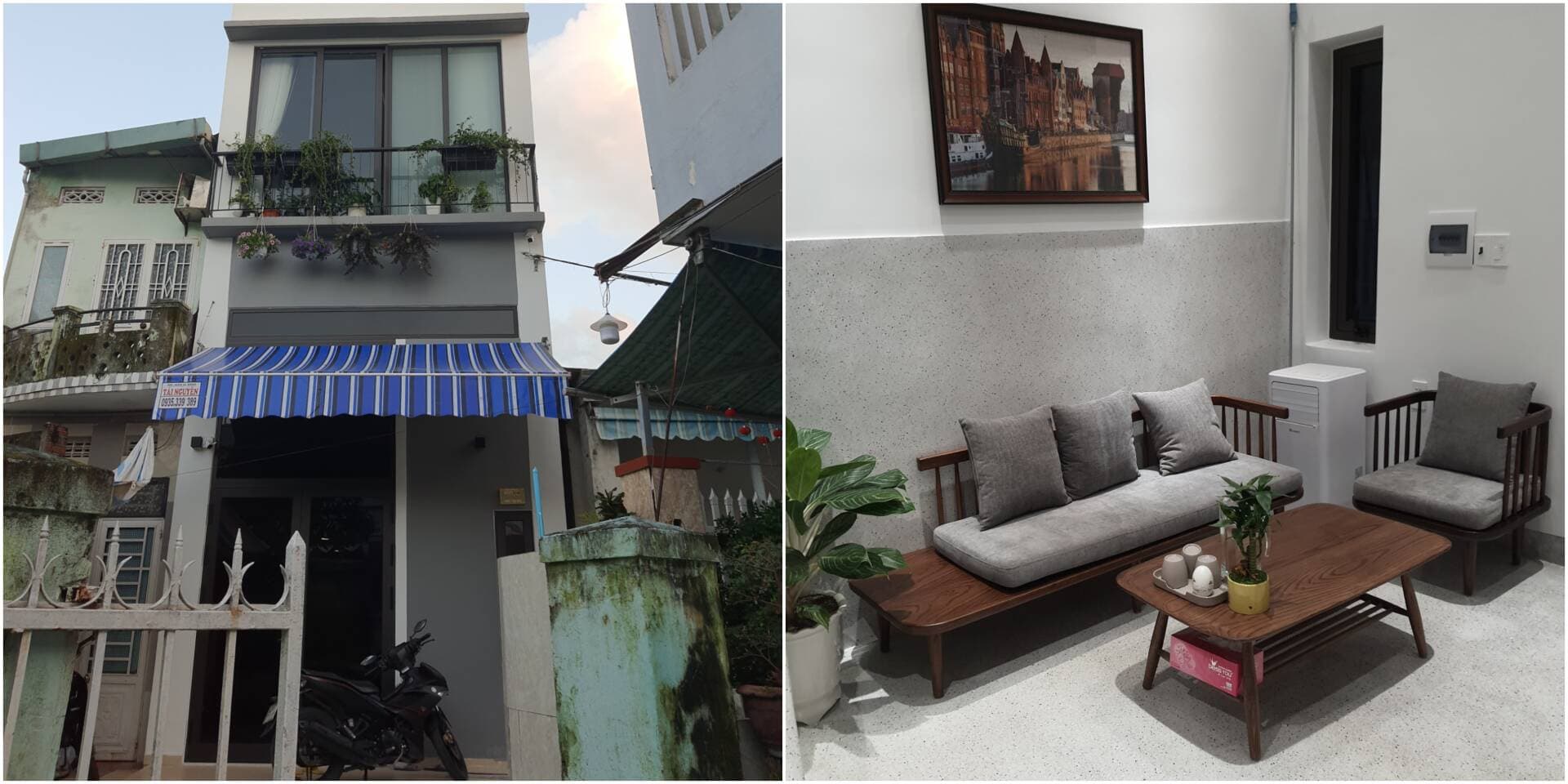 Diện tích đất chỉ 28m2 nhưng vẫn thiết kế được nhà 3 tầng 1 lửng tiện nghi nhờ tinh giản các chi tiết thừa