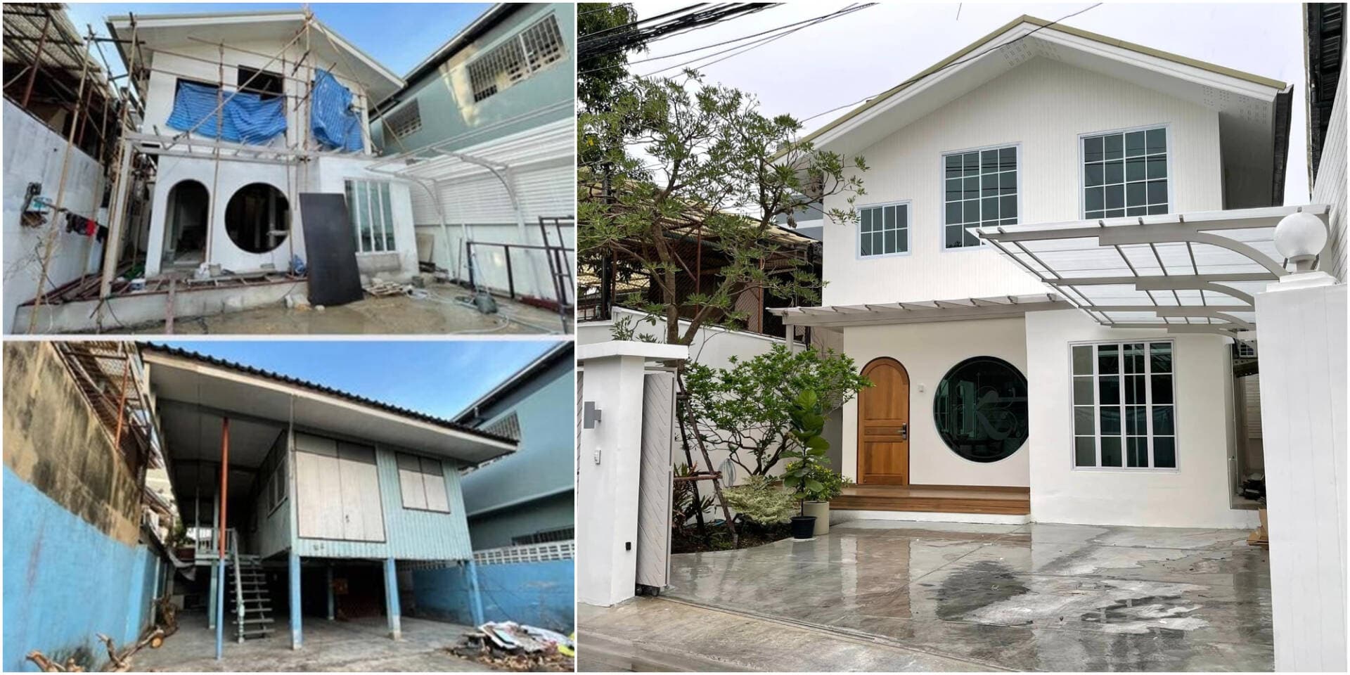 Nhà 1 tầng 1 hầm cải tạo thành nhà 2 tầng khang trang, thêm sân vườn và gara rộng rãi