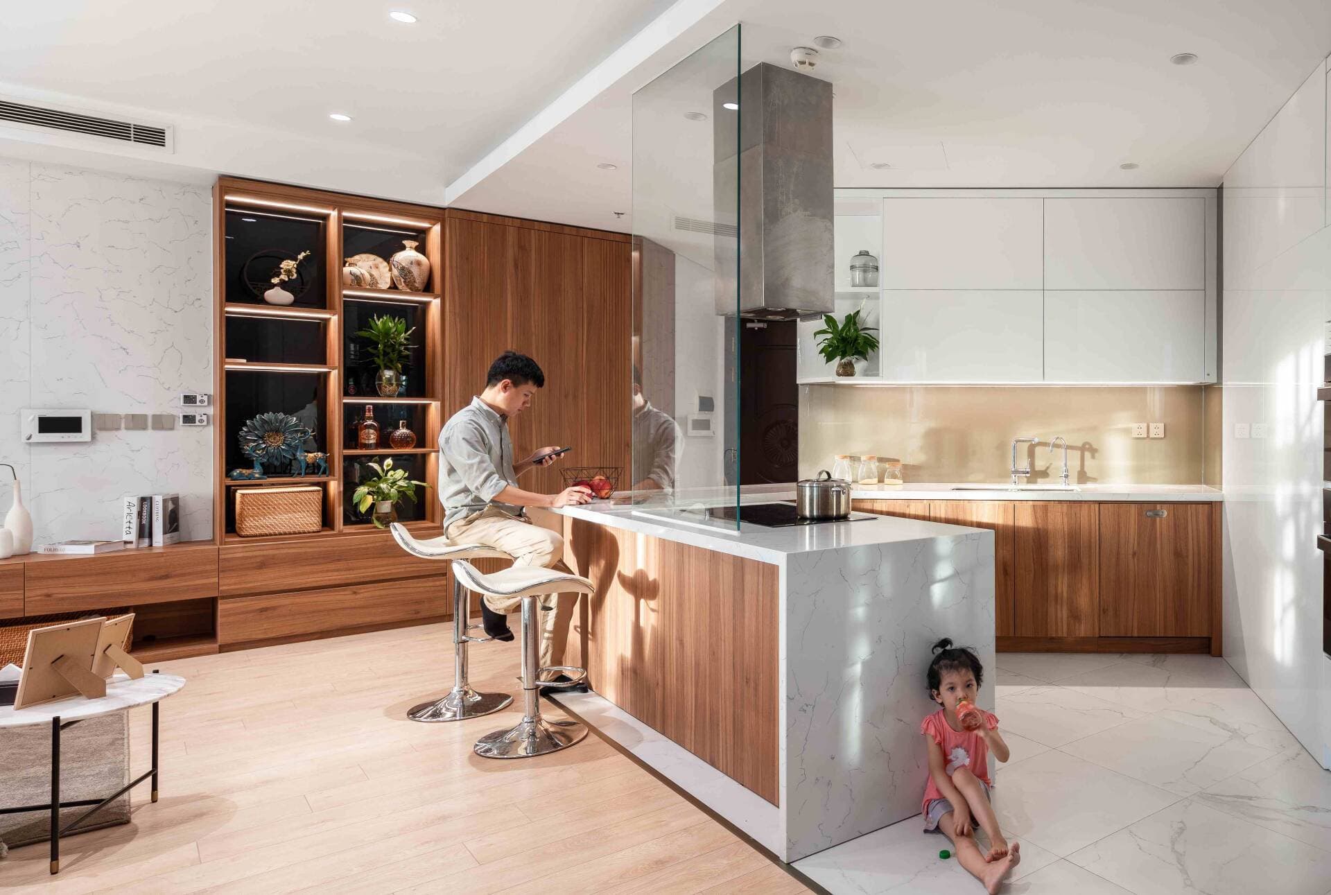 Mẹo xử lý mùi thức ăn khi phòng bếp liền kề với phòng khách