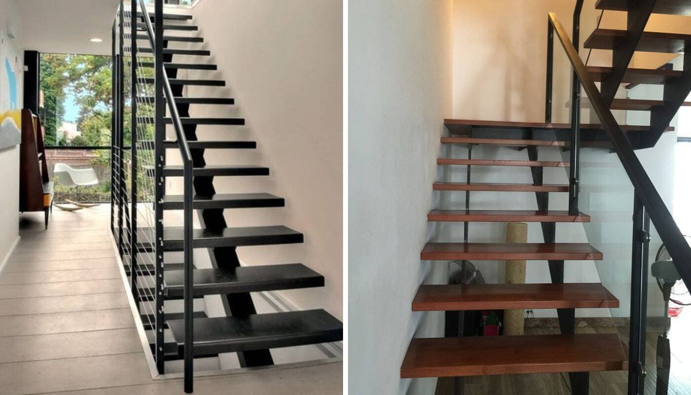 Top mẫu cầu thang gác lửng bằng sắt đẹp, an toàn hiện nay