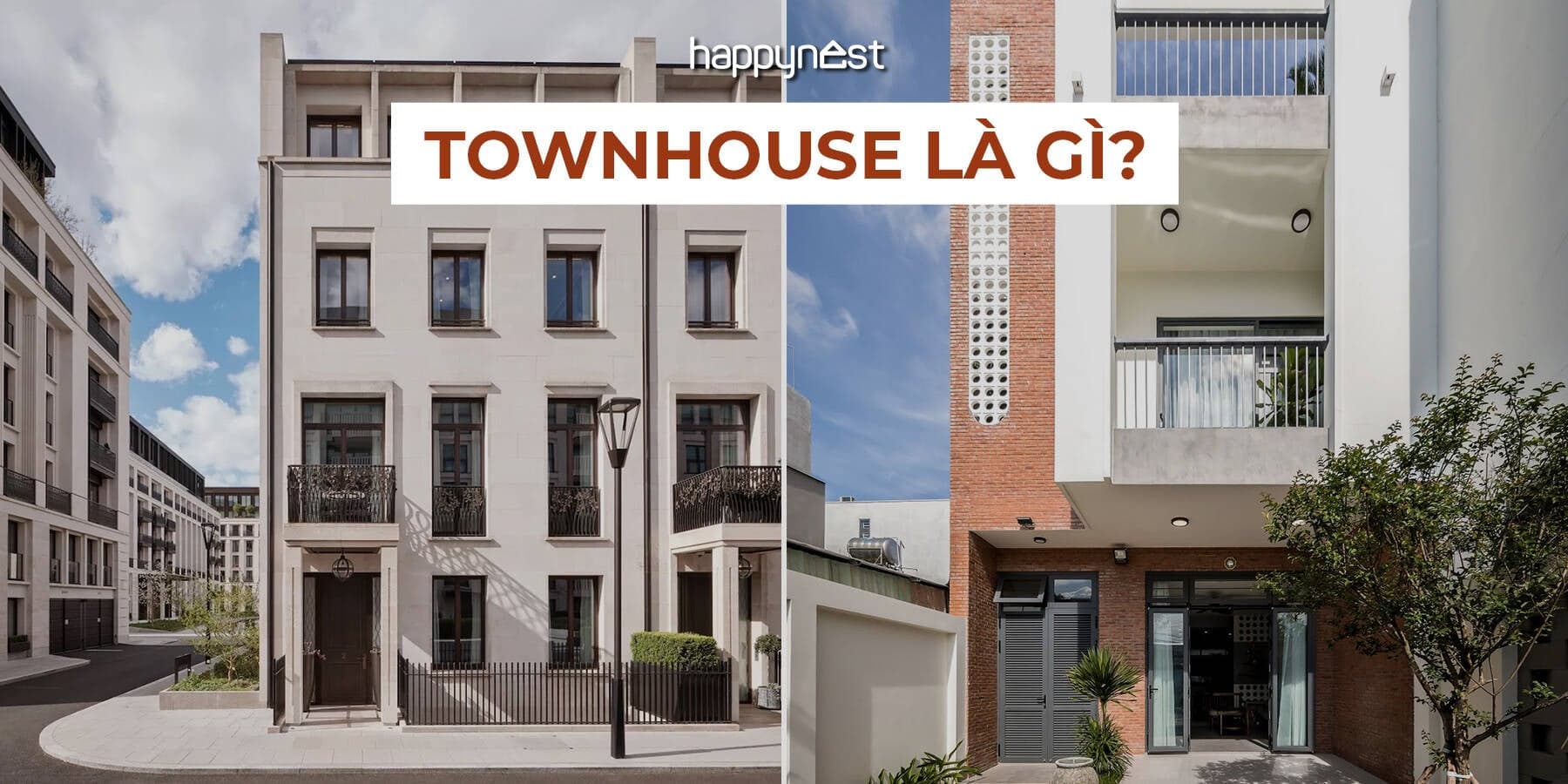 Townhouse là gì? So sánh với shophouse và ưu nhược điểm