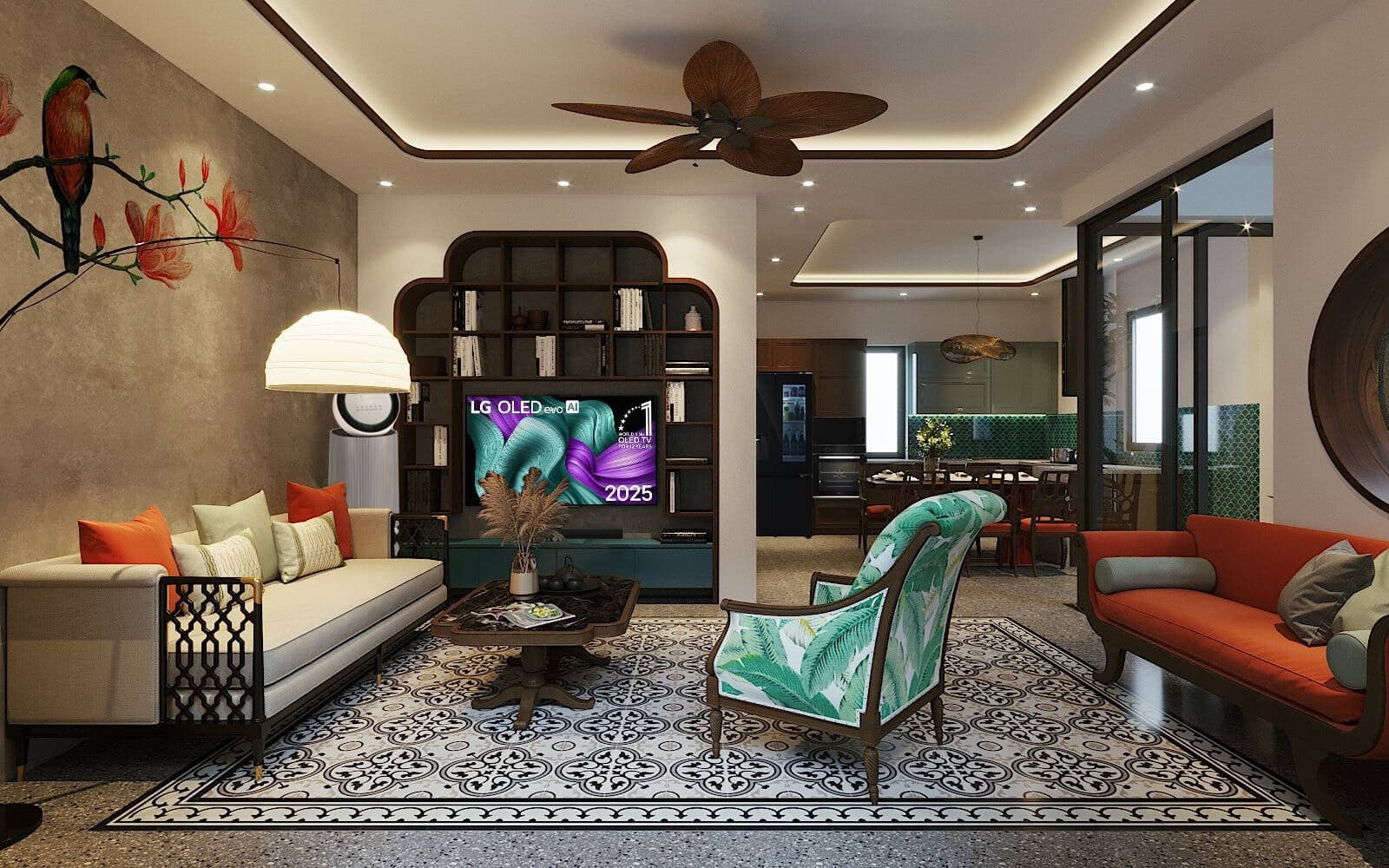 Biệt thự liền kề 5 tầng đậm chất Indochine đương đại