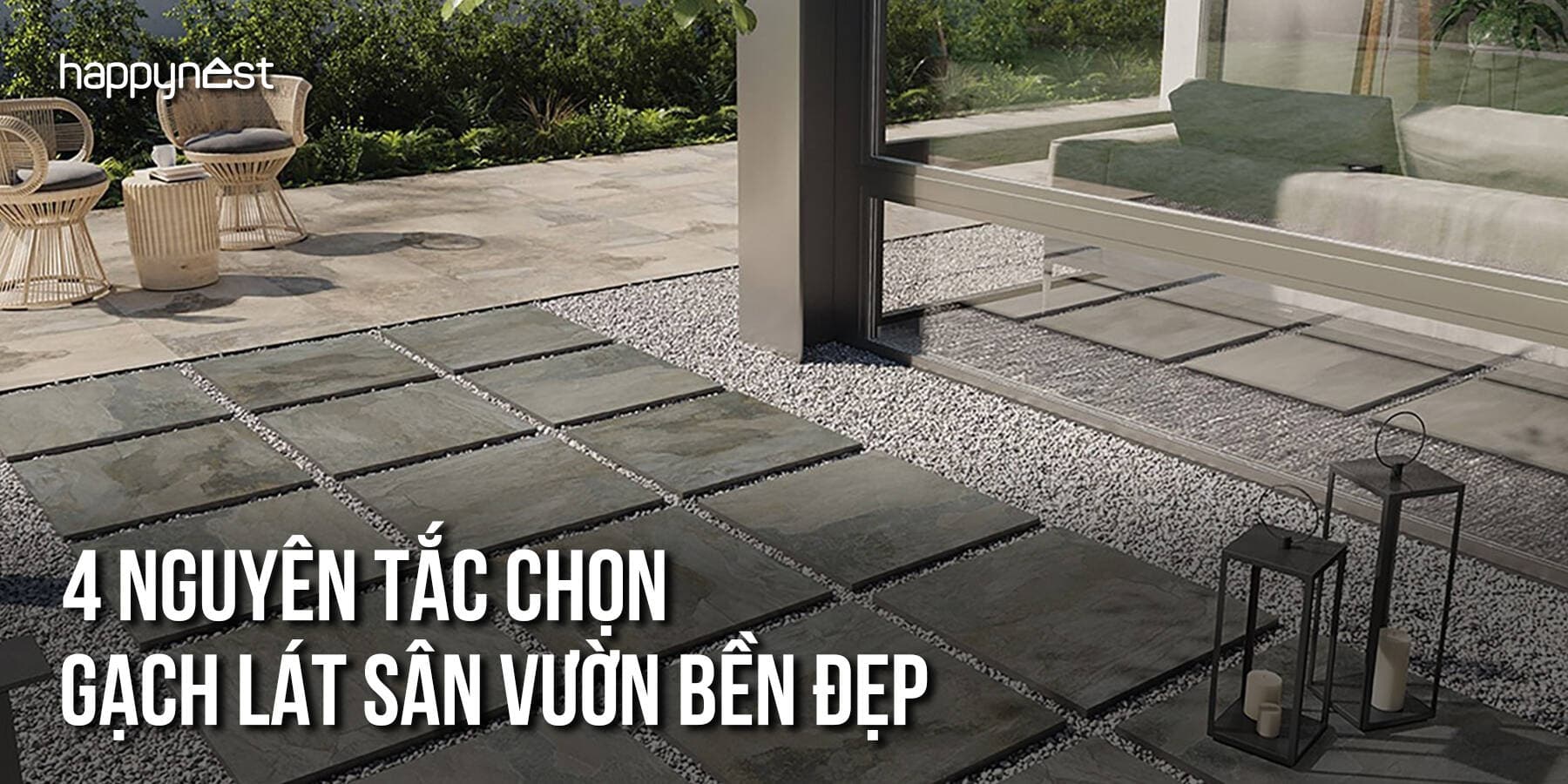 Chọn gạch lát sân vườn sao cho bền, ít rêu mốc và không nóng rát mùa hè?