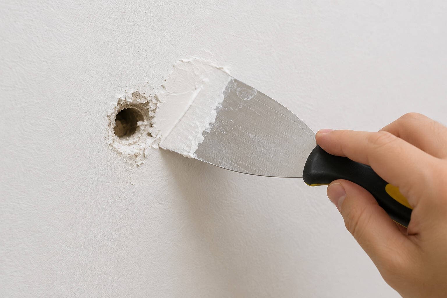 Cách trám lỗ khoan trên tường giúp bề mặt phẳng đẹp như mới