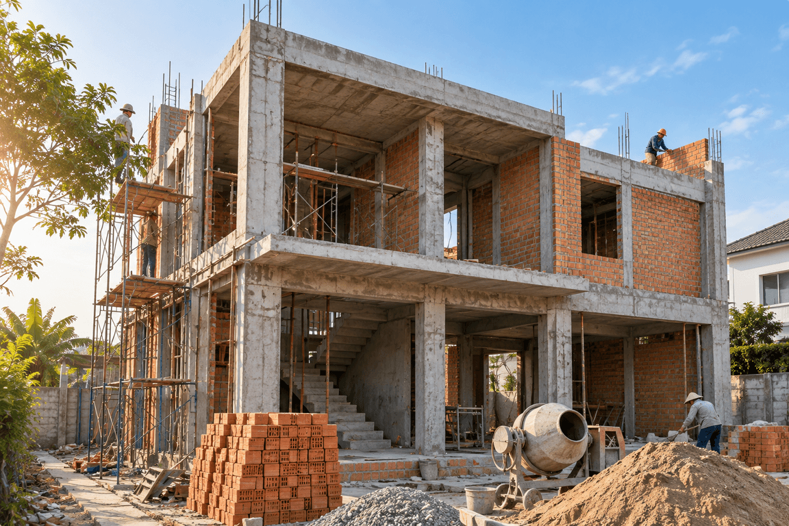 Xây nhà phần thô gồm những gì? Các hạng mục gia chủ cần biết