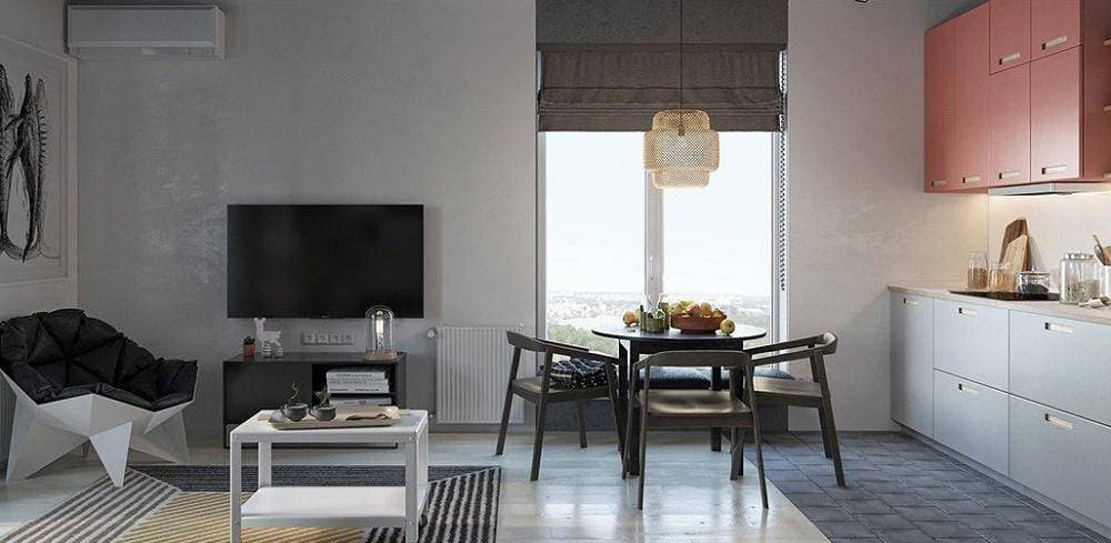 Căn hộ chưa đầy 50m2 vừa sáng tạo, vừa “mềm mại” ngay cả khi sử dụng họa tiết hình học “khô khan”