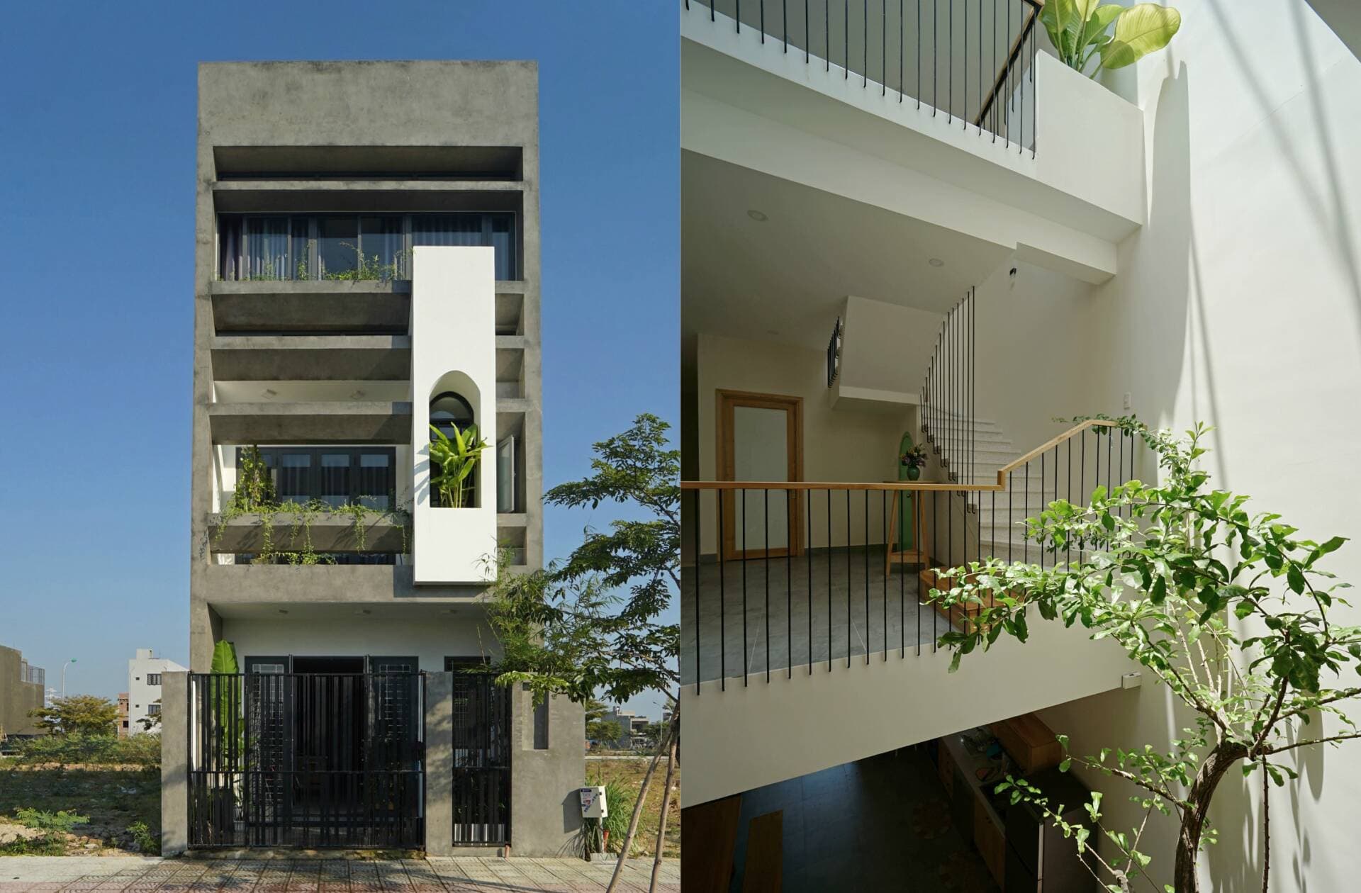 Anne House - Căn nhà 5x20 tạo sự thoáng đãng bằng cách thiết kế không gian đệm khéo léo