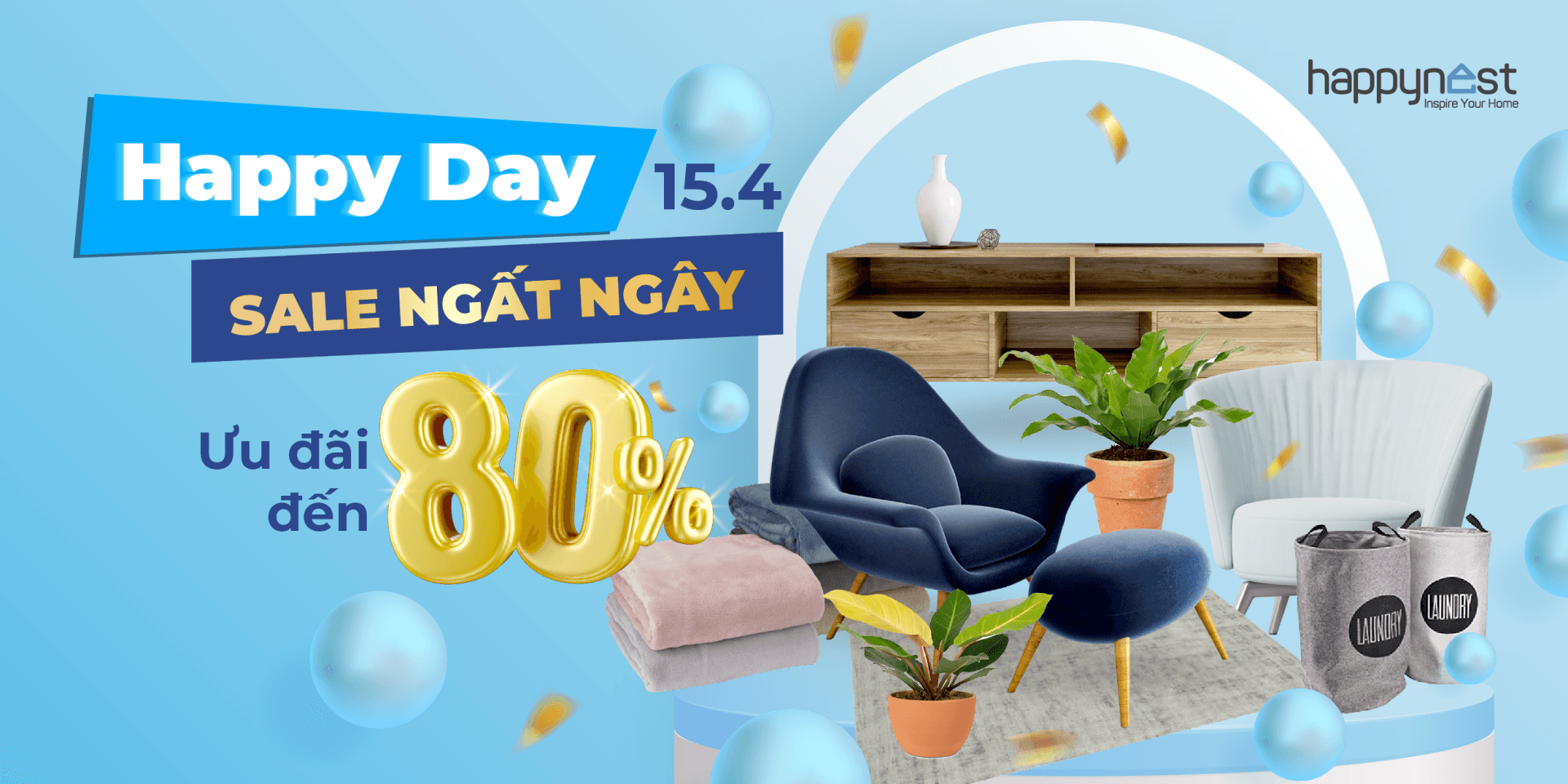 9 thương hiệu ưu đãi ‘khủng’ trong ngày Happy Day duy nhất của Tháng 4 trên Happynest Shop