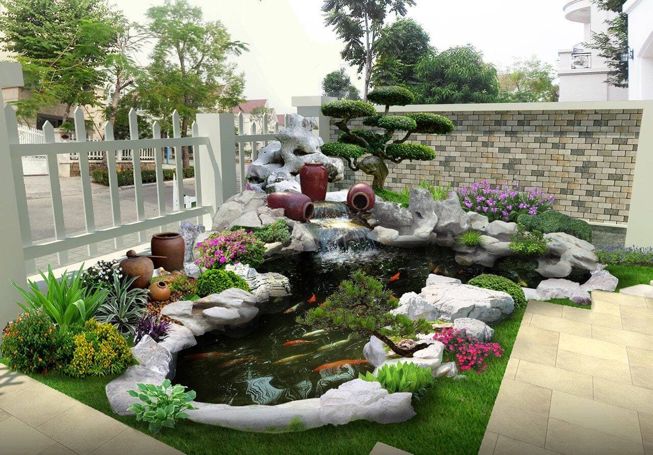 Xây hồ cá sau nhà có tốt không? Thiết kế thế nào để hợp phong thuỷ