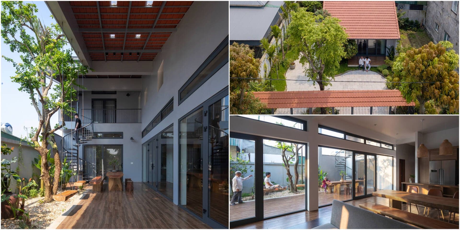 Gia đình 4 thế hệ chọn về ngoại ô xây nhà để có không gian sống yên ả dưới mái ngói đỏ