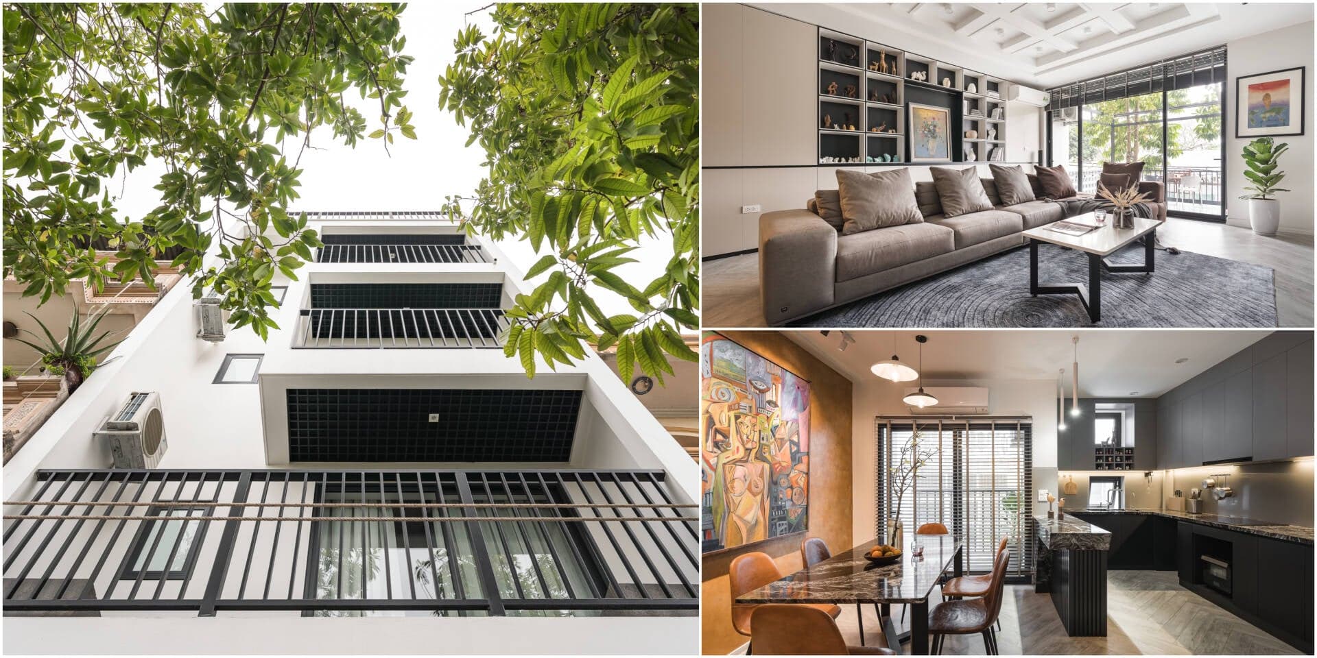 Nhà ống 112m2 ven sông Hồng của gia đình 4 người yêu thiên nhiên