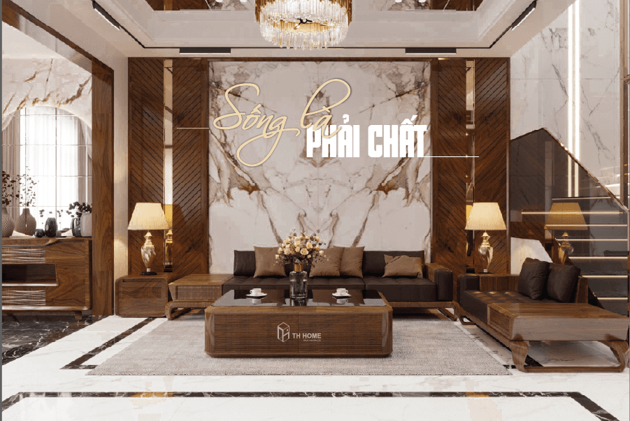 Liền kề gỗ óc chó 500m2 sang trọng, hiện đại, nâng tầm phong cách sống