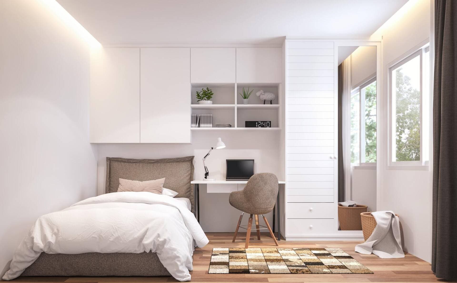 Gợi ý 6 thiết kế tủ quần áo thông minh cho phòng ngủ nhỏ