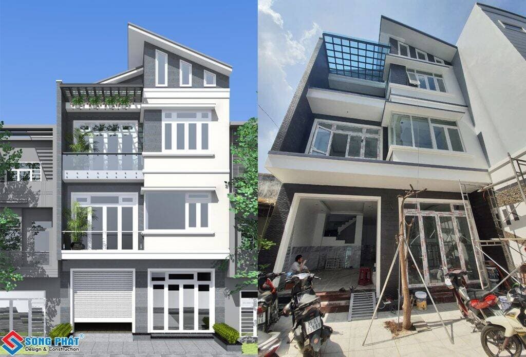 Độc đáo với kiến trúc nhà mái xéo 10x10m tại Bình Dương!