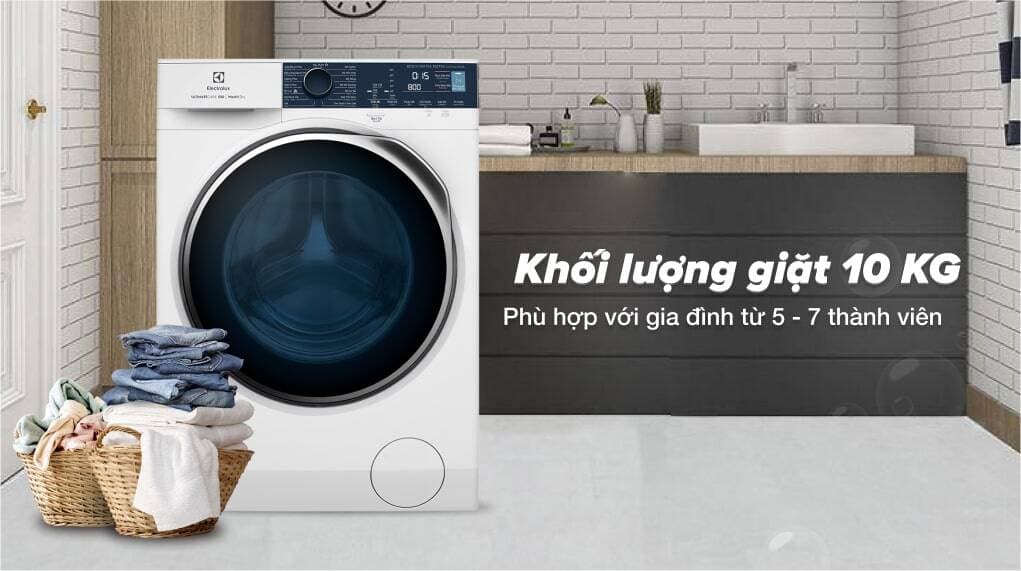 Review máy giặt sấy Electrolux 10/7kg UltimateCare 500, ấn tượng công nghệ diệt khuẩn bằng hơi nước