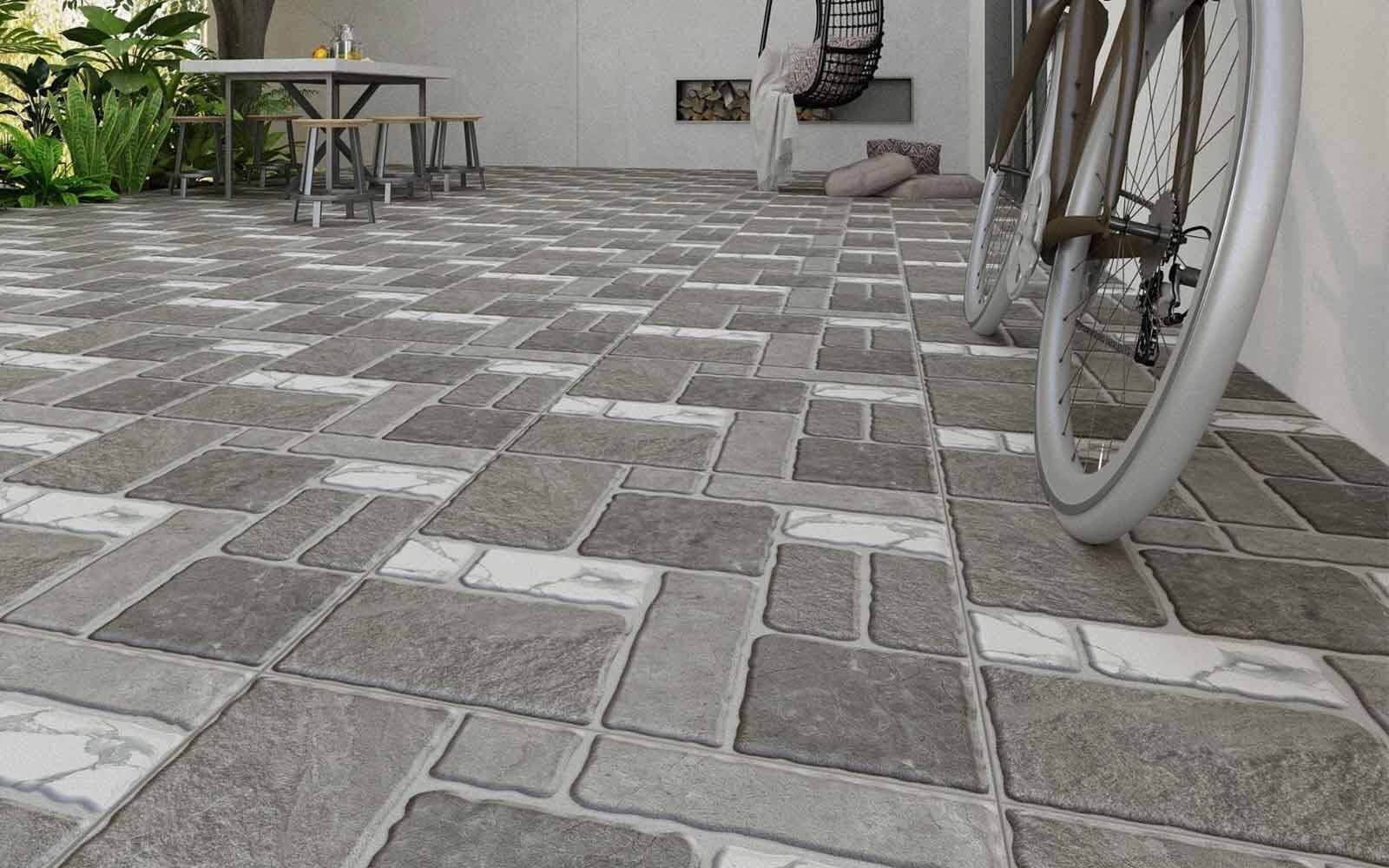 Mẫu gạch lát sân chống trơn đẹp, sạch sẽ, thịnh hành 2024