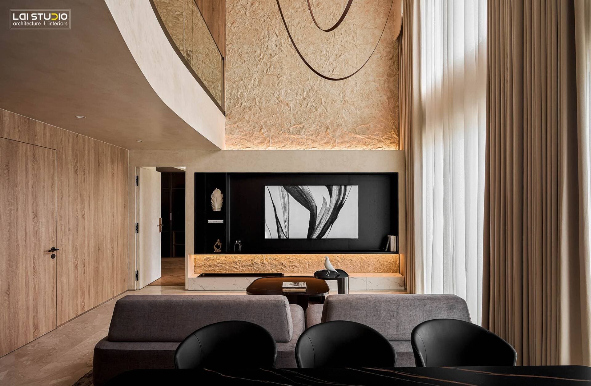 Căn hộ duplex The Crest Residence: Khi Wabi Sabi hòa quyện với hiện đại