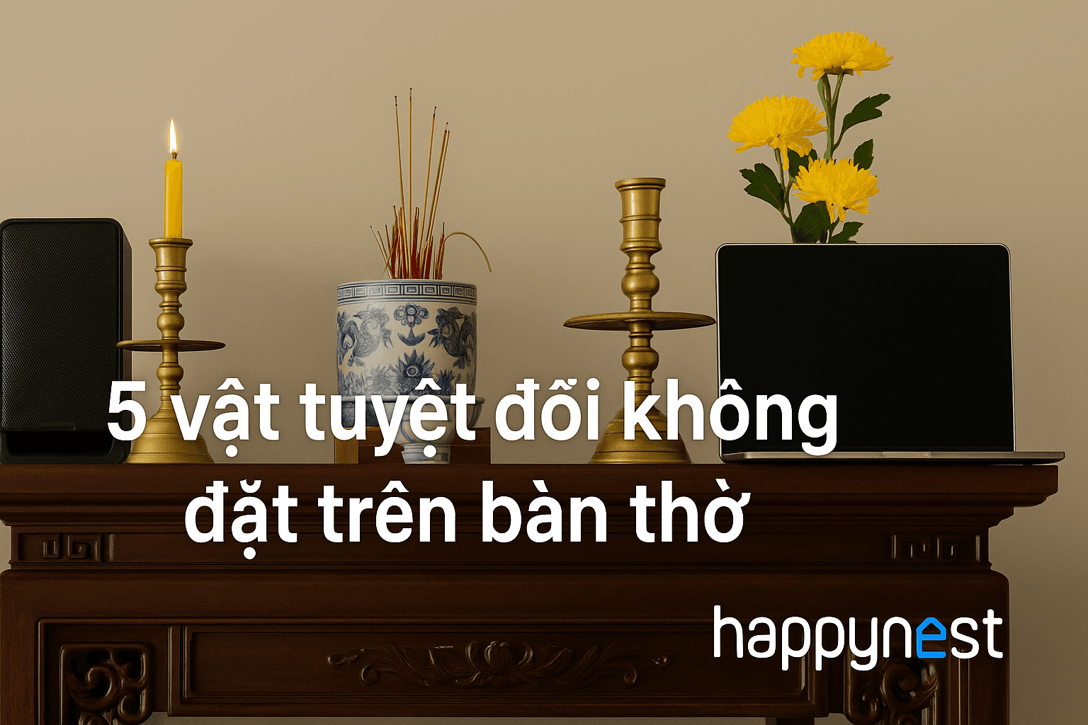5 vật tuyệt đối không đặt trên bàn thờ nếu không muốn rước xui xẻo