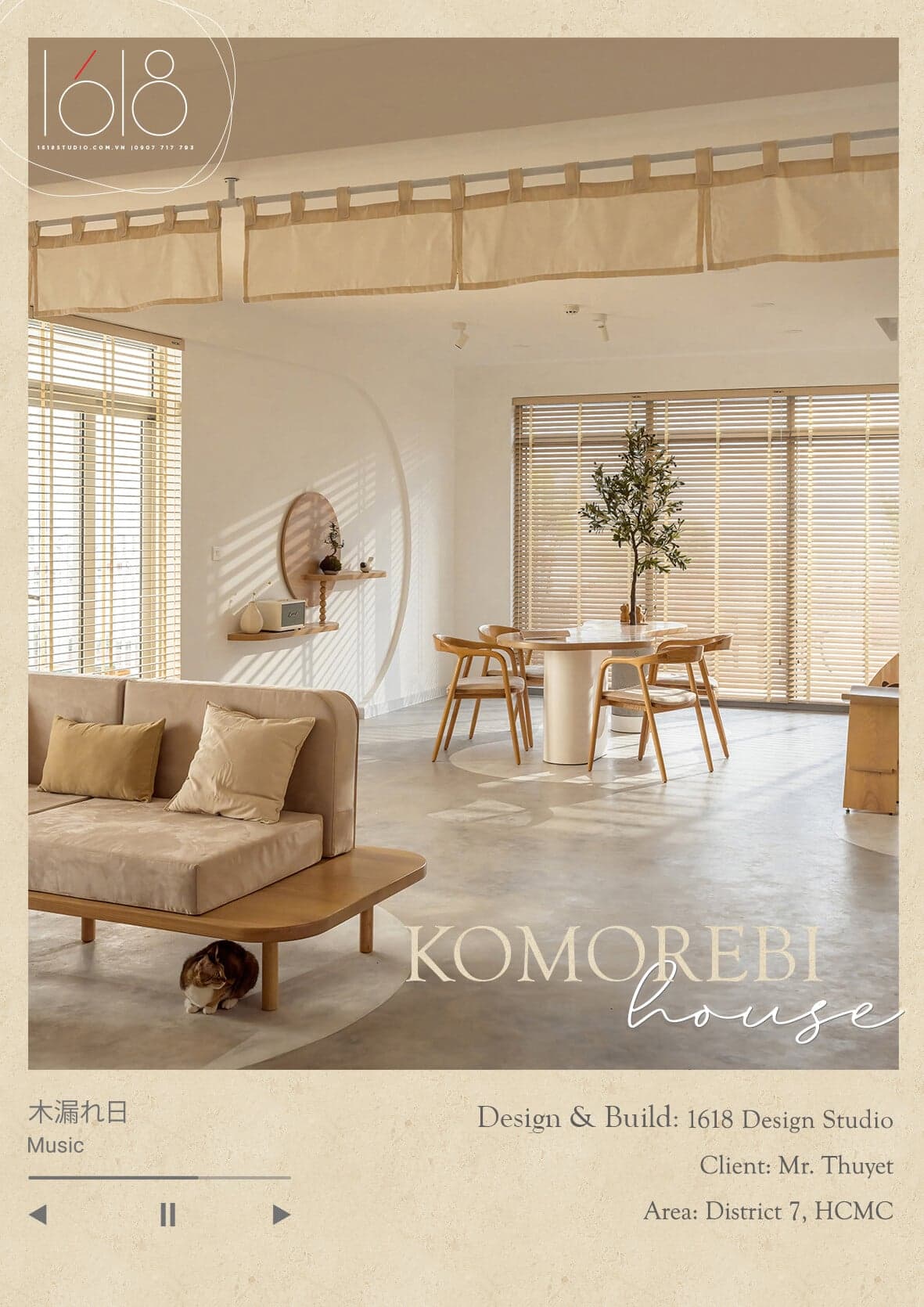 Komorebi House: Căn hộ phong cách Japandi ngập nắng, bình yên giữa lòng Sài Gòn