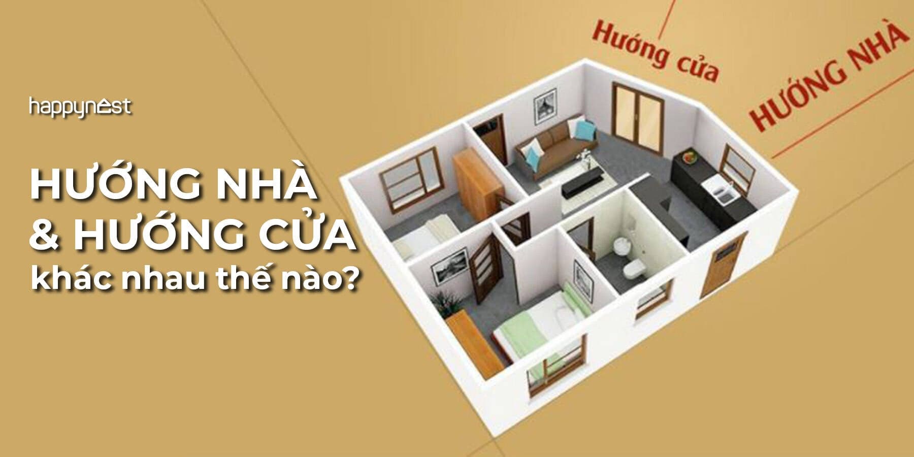 Hướng nhà và hướng cửa khác nhau thế nào? Nhiều gia chủ đang hiểu sai khi xem phong thủy nhà ở