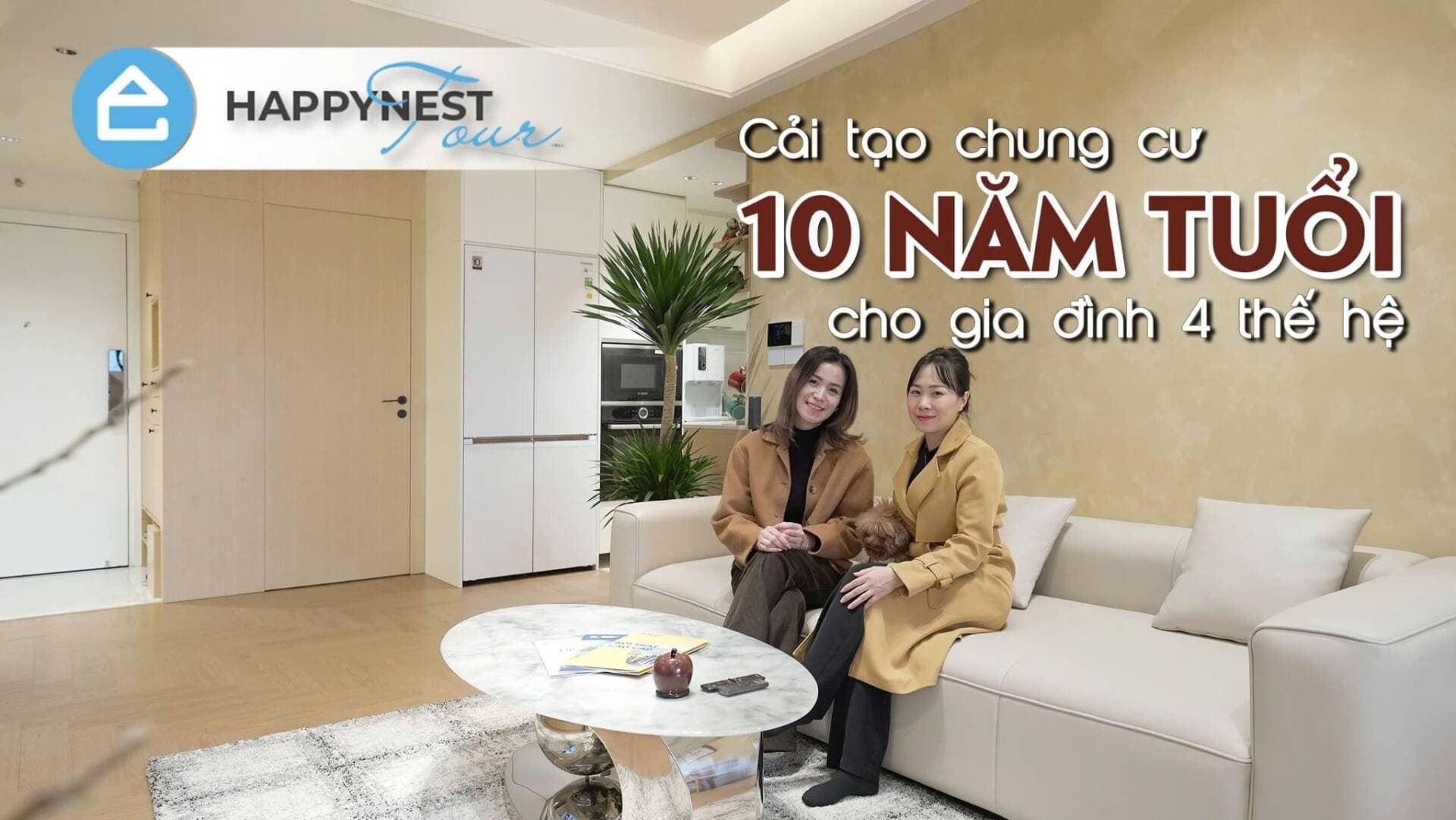 Cải tạo chung cư 10 năm tuổi cho gia đình 4 thế hệ